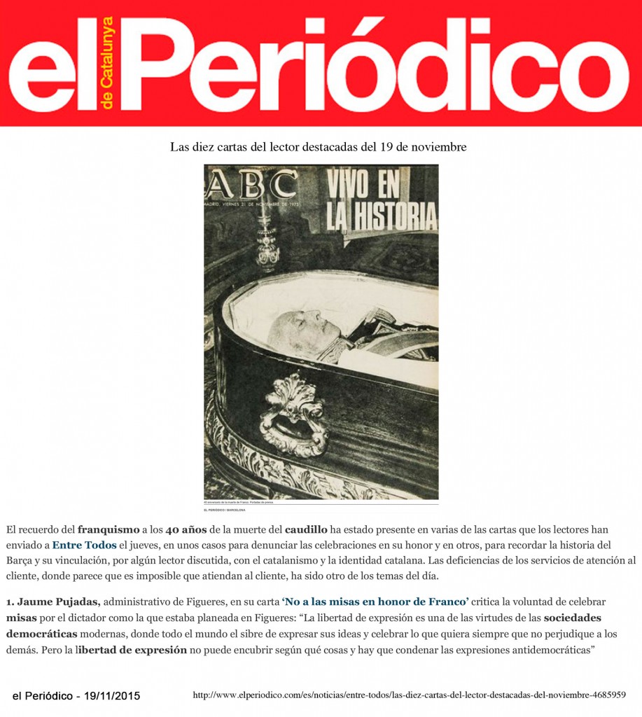 15-11-19 - Periodico - JP - Franco (Destacades) - F